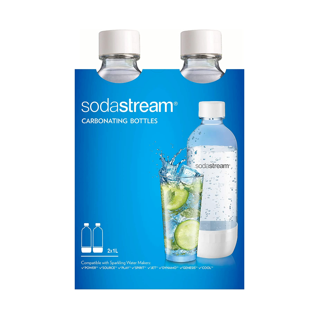 Botella de Agua sodastream Blanco 1 L (2 Unidades)